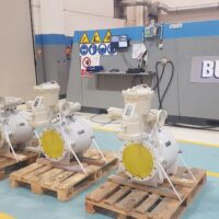 API 6D - Trunnion Mounted Ball Valves Side Entry Bolted Body with Electric Actuator for a Water Treatment Package in a Middle East Oil Field